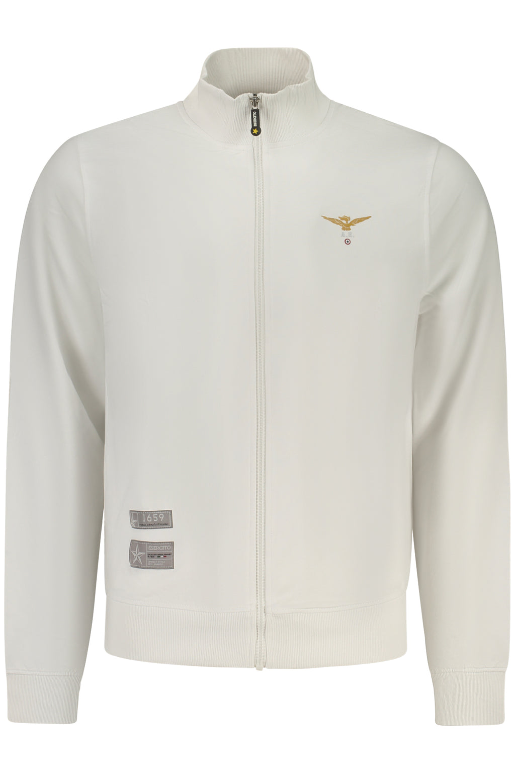 ACCADEMIA MILITARE FELPA CON ZIP UOMO BIANCO