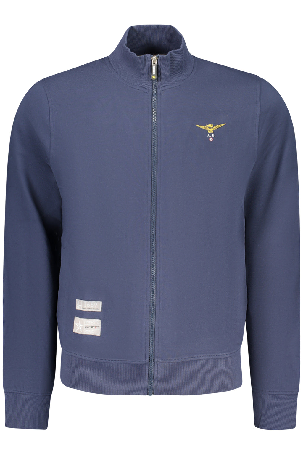 ACCADEMIA MILITARE FELPA CON ZIP UOMO BLU