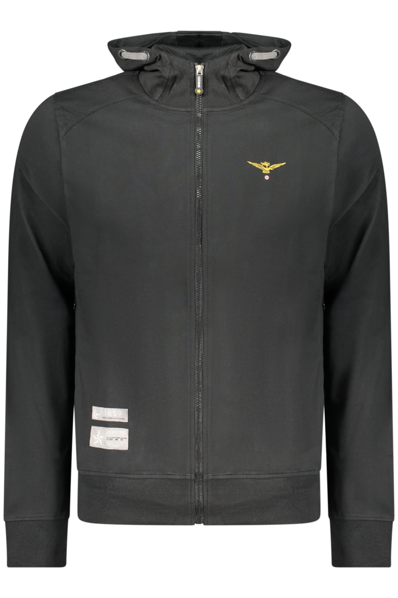 ACCADEMIA MILITARE FELPA CON ZIP UOMO NERO