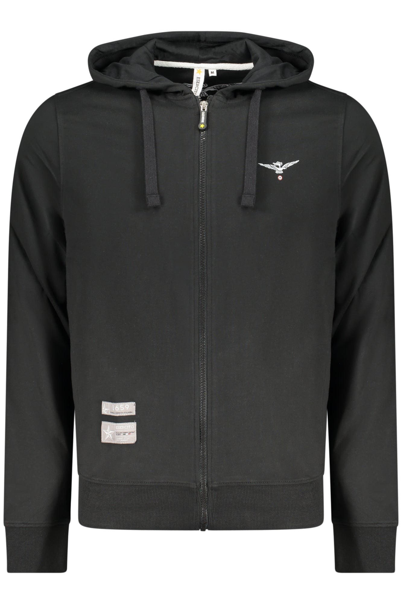 ACCADEMIA MILITARE FELPA CON ZIP UOMO NERO