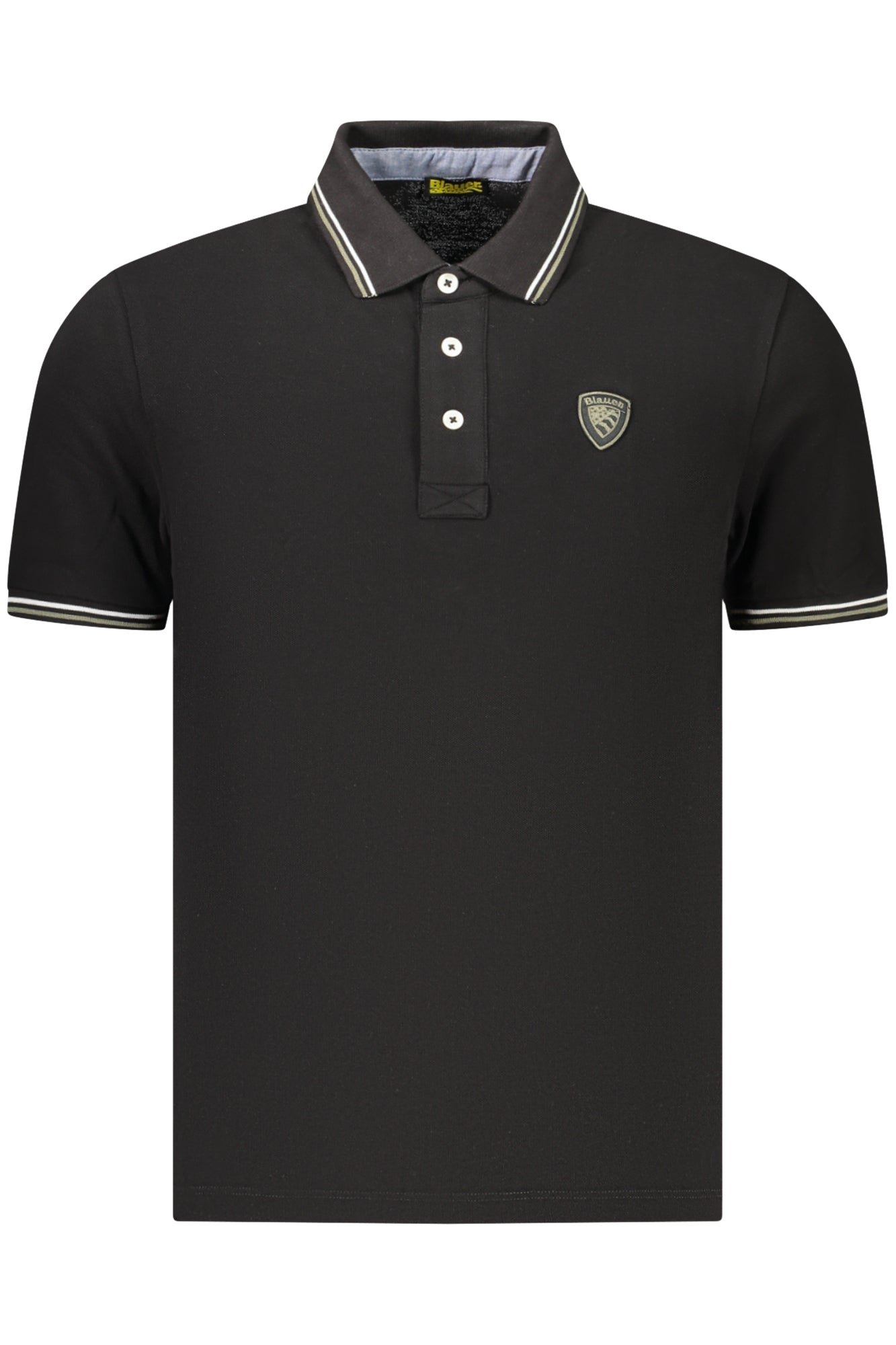 BLAUER APPAREL POLO MANICHE CORTE UOMO NERO