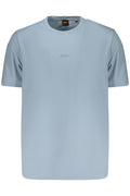 BOSS T-SHIRT MANICHE CORTE UOMO AZZURRO