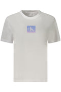CALVIN KLEIN T-SHIRT MANICHE CORTE DONNA BIANCO