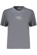 CALVIN KLEIN T-SHIRT MANICHE CORTE DONNA BLU