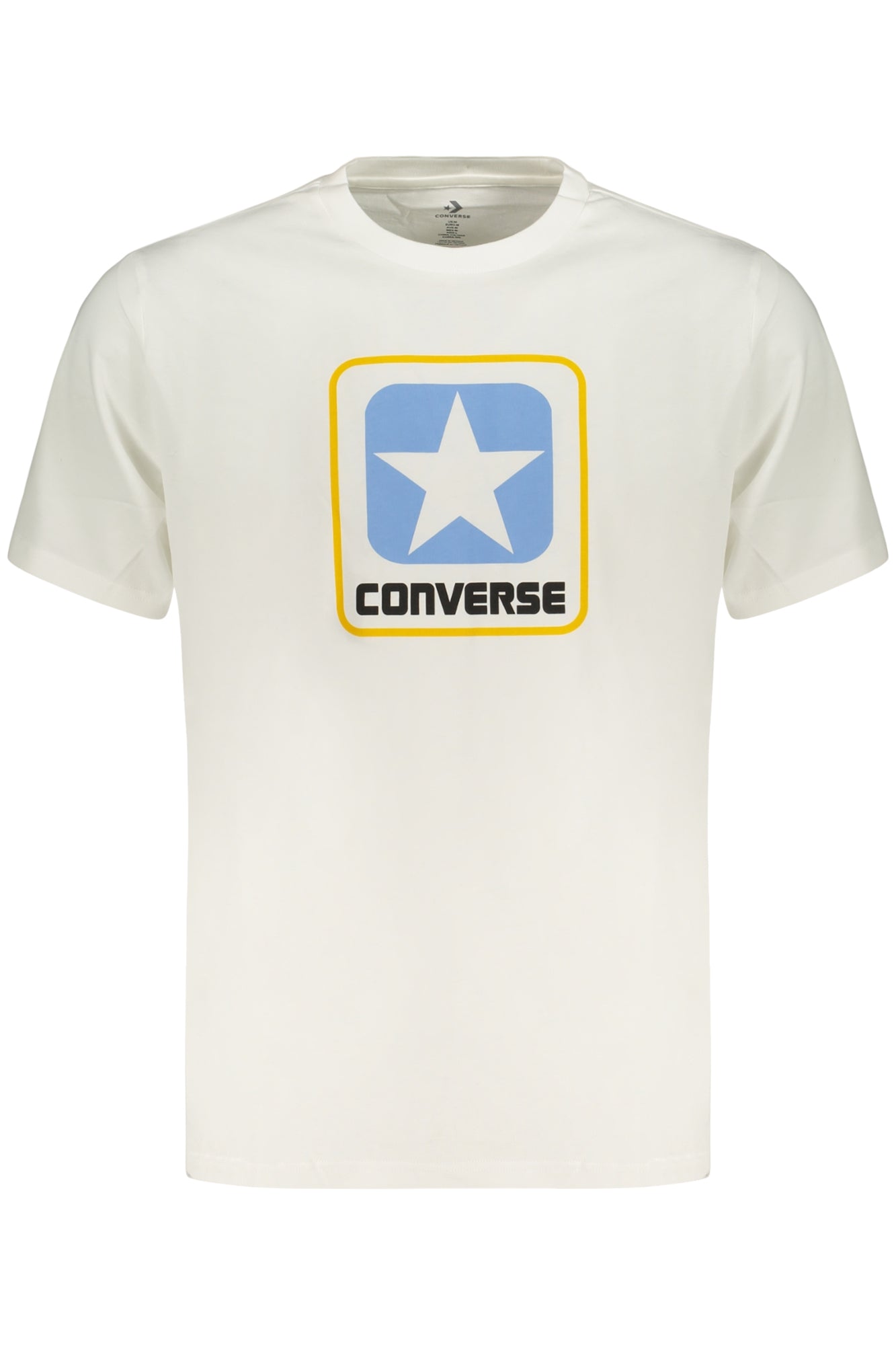 CONVERSE T-SHIRT MANICHE CORTE UOMO BIANCO