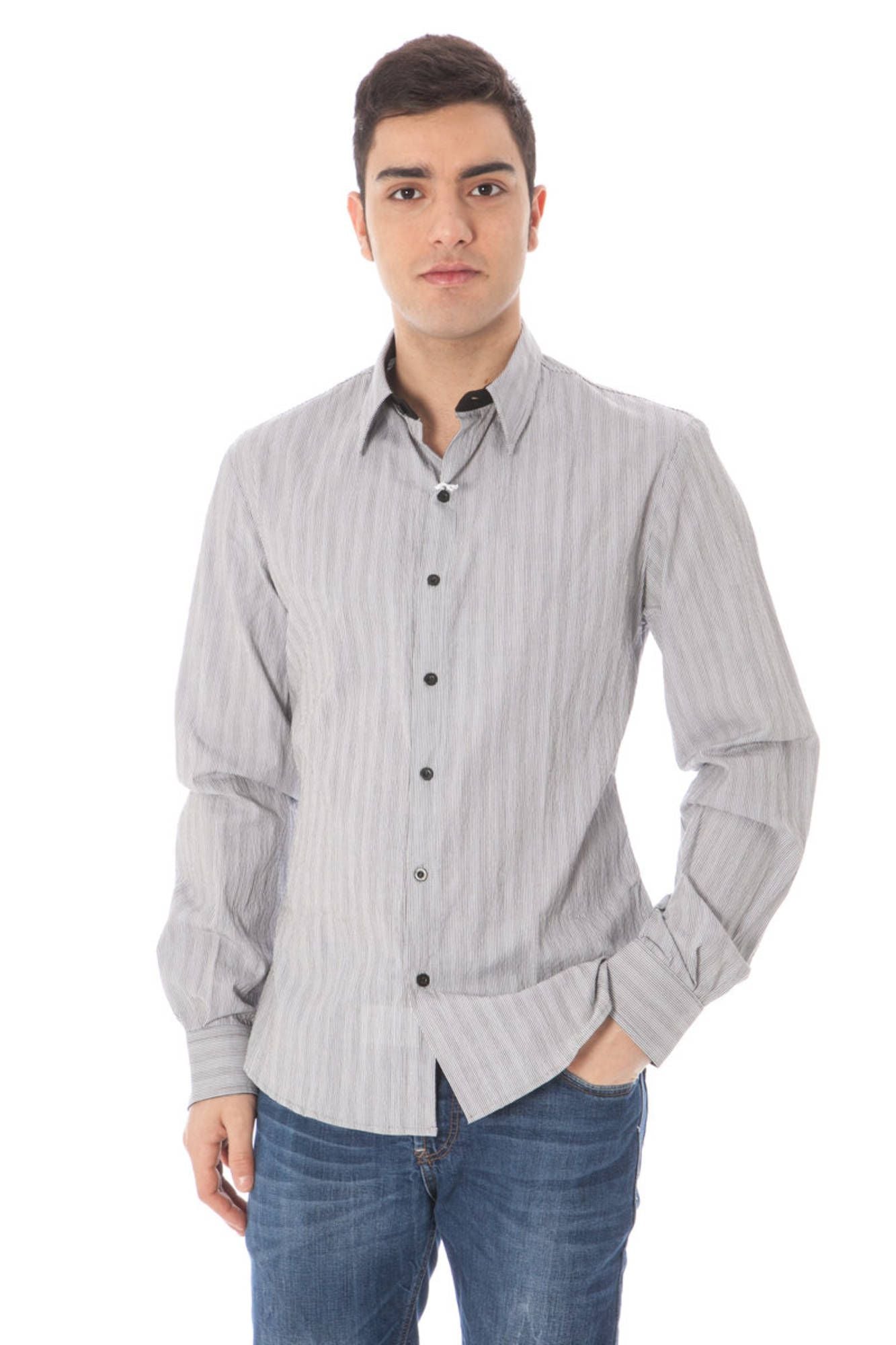 COSTUME NATIONAL CAMICIA MANICHE LUNGHE UOMO BIANCO