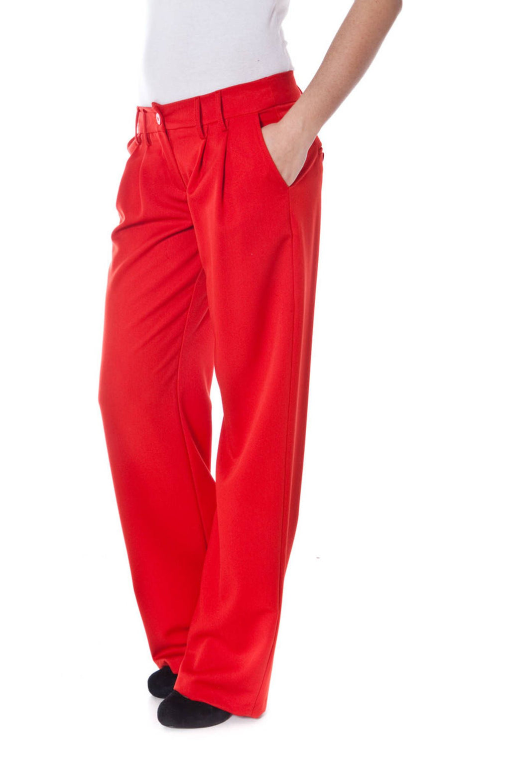 DENNY ROSE PANTALONE DONNA ROSSO