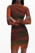 DESIGUAL ABITO CORTO DONNA ARANCIO