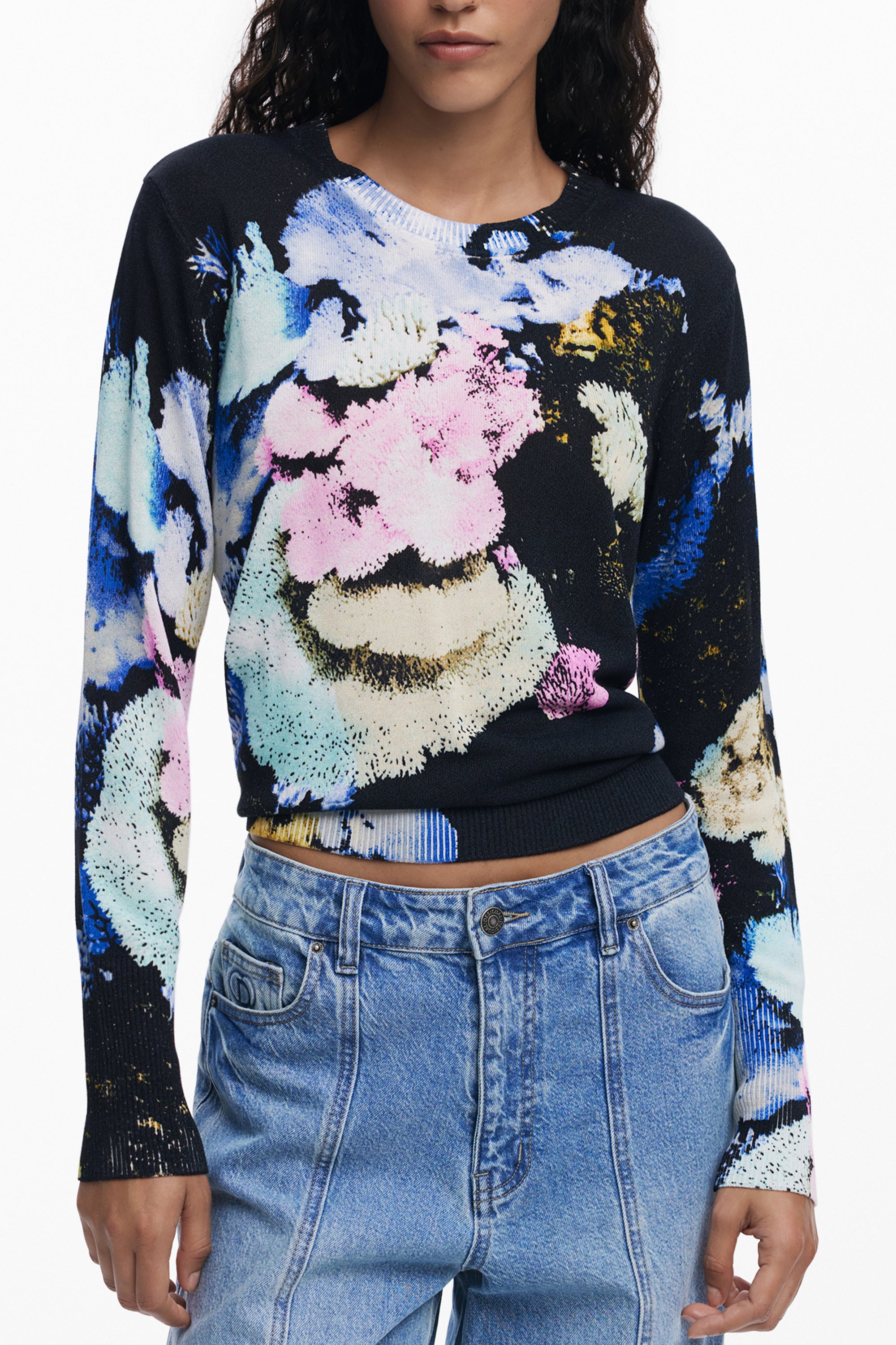 DESIGUAL MAGLIA DONNA NERO
