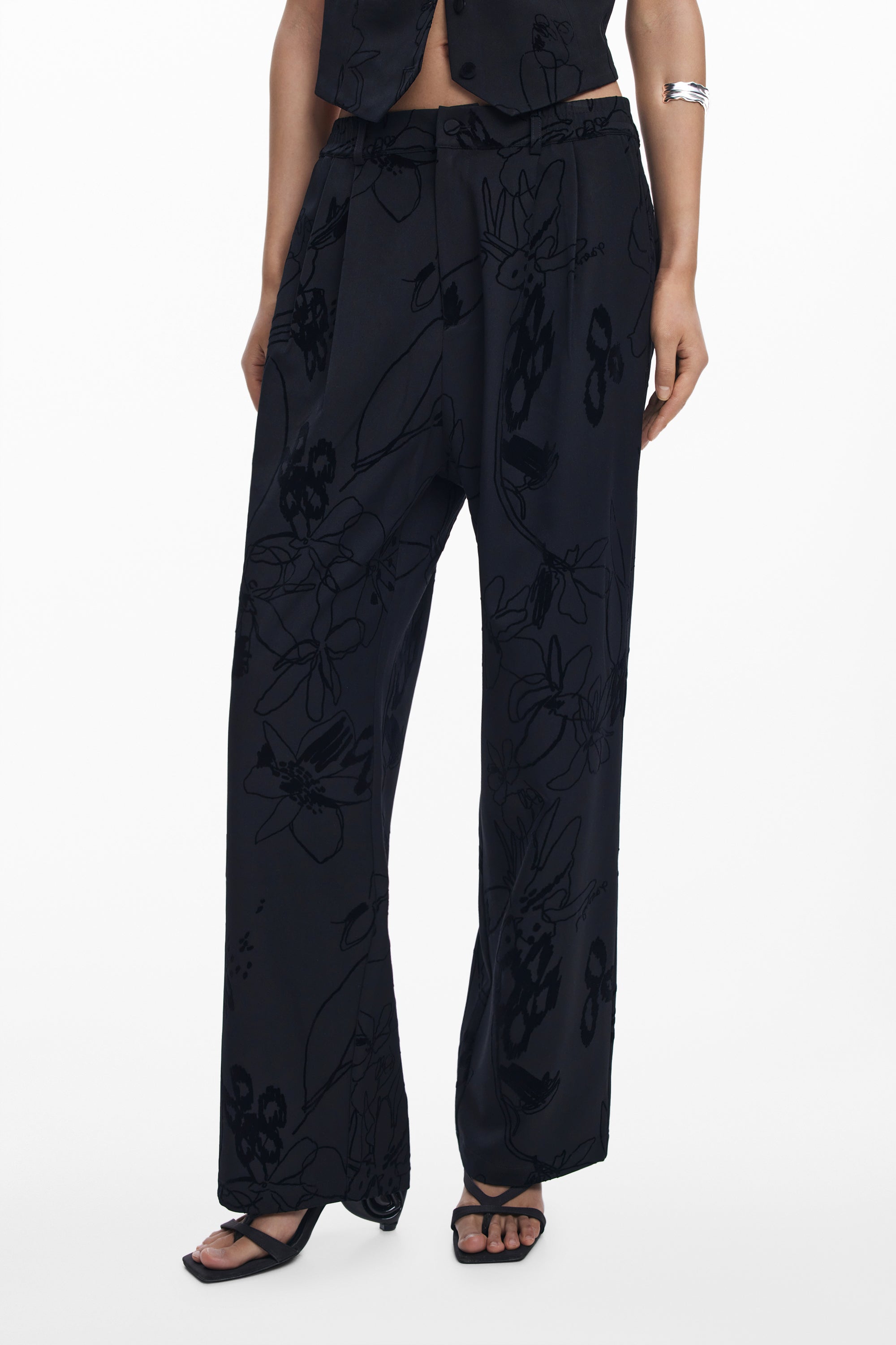 DESIGUAL PANTALONE DONNA NERO