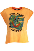 DESIGUAL T-SHIRT MANICHE CORTE DONNA ARANCIO