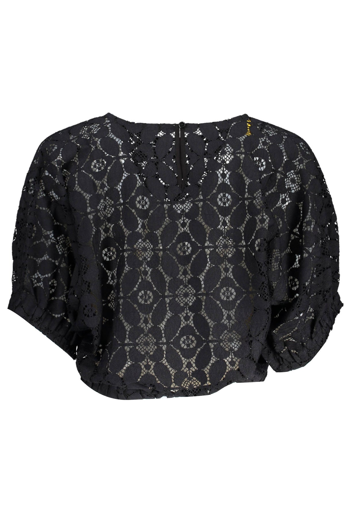 DESIGUAL T-SHIRT MANICHE CORTE DONNA NERO