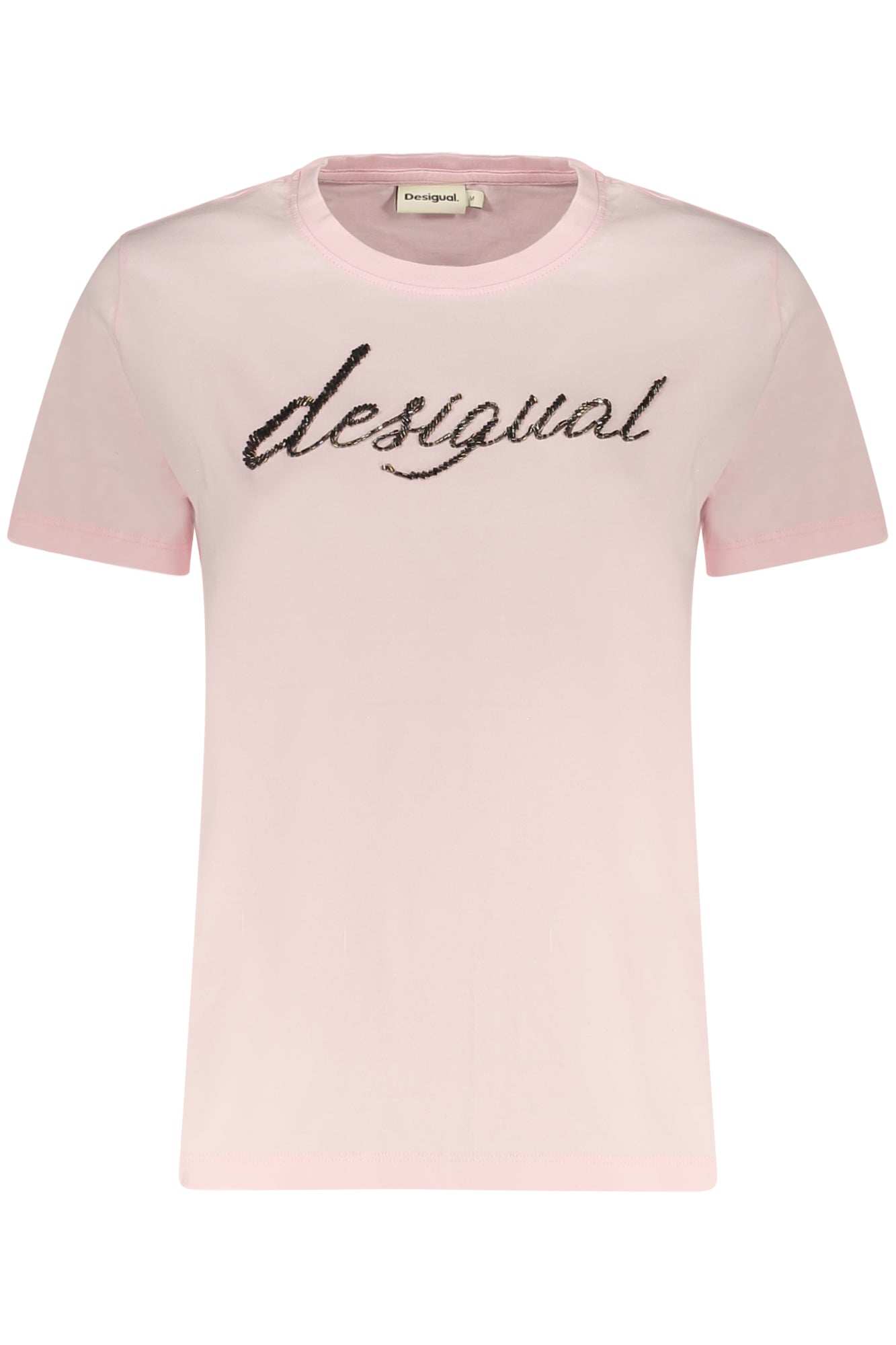 DESIGUAL T-SHIRT MANICHE CORTE DONNA ROSA