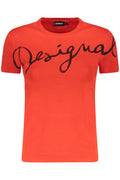 DESIGUAL T-SHIRT MANICHE CORTE DONNA ROSSO