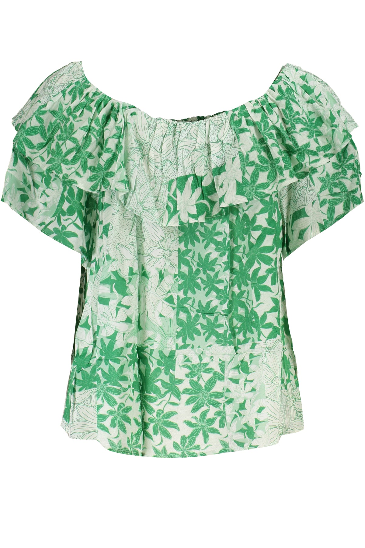 DESIGUAL T-SHIRT MANICHE CORTE DONNA VERDE