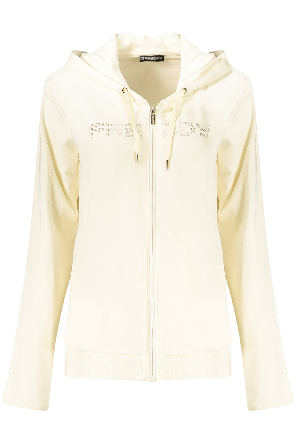 FREDDY FELPA CON ZIP DONNA BIANCO