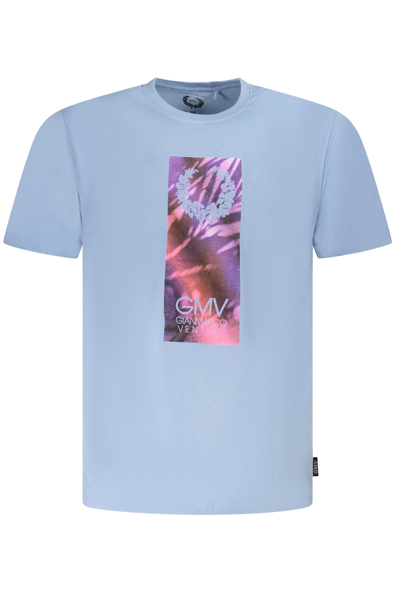 GIAN MARCO VENTURI T-SHIRT MANICHE CORTE UOMO AZZURRO