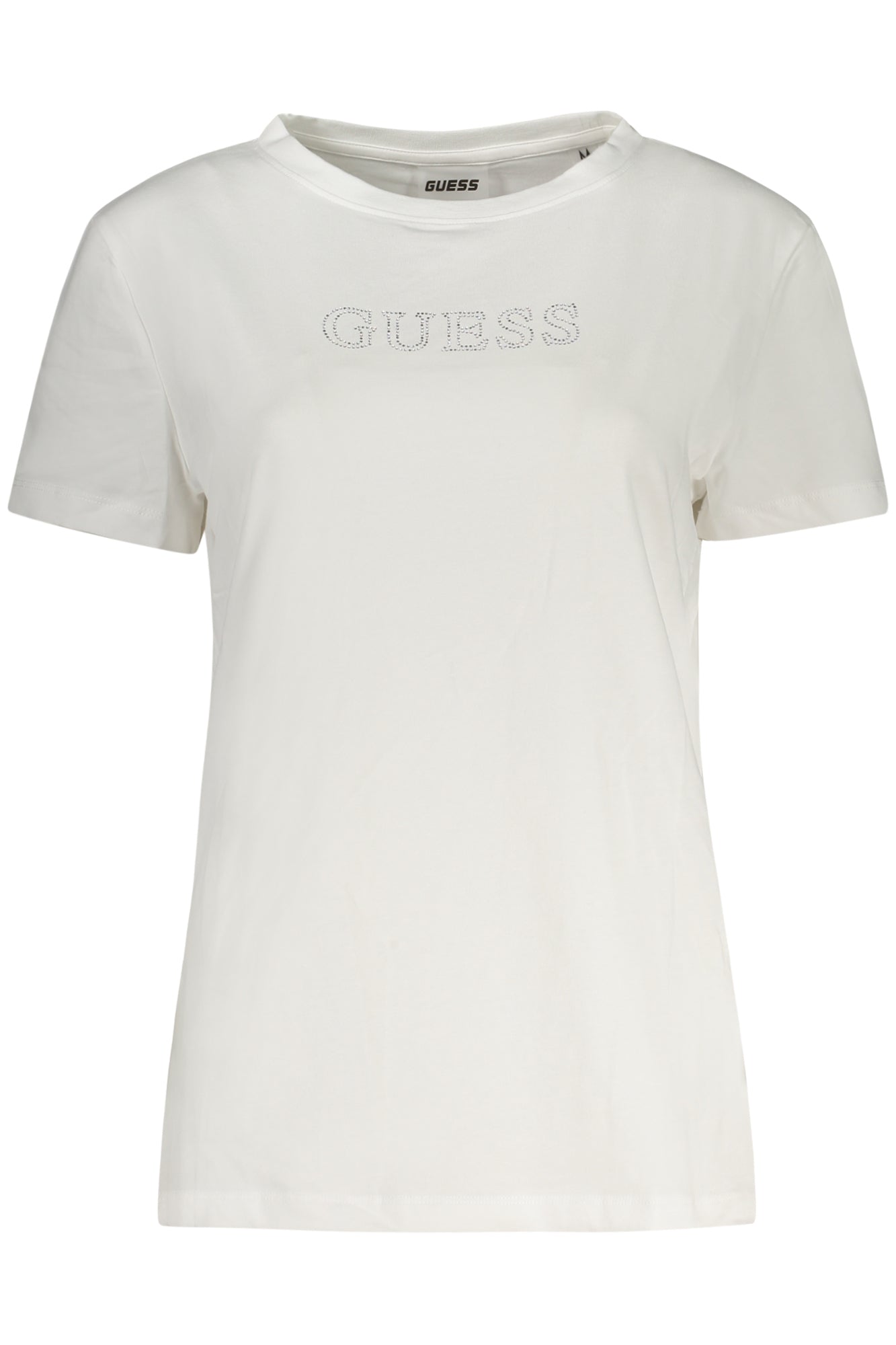 GUESS JEANS T-SHIRT MANICHE CORTE DONNA BIANCO