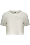 GUESS JEANS T-SHIRT MANICHE CORTE DONNA BIANCO