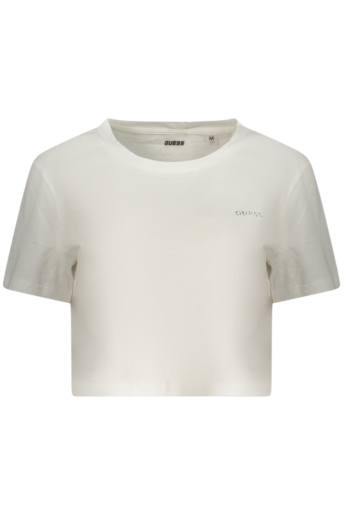 GUESS JEANS T-SHIRT MANICHE CORTE DONNA BIANCO