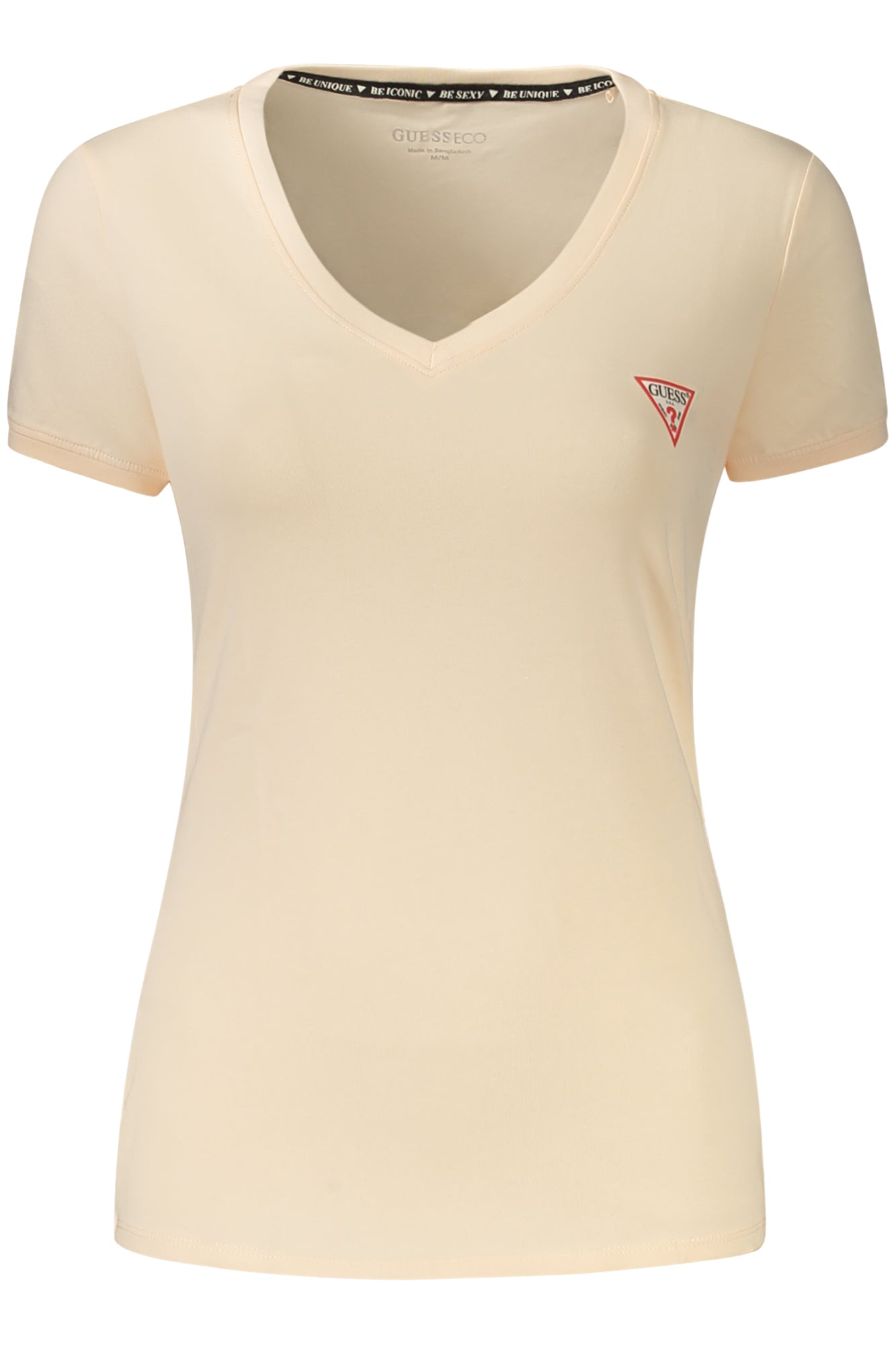 GUESS JEANS T-SHIRT MANICHE CORTE DONNA ROSA