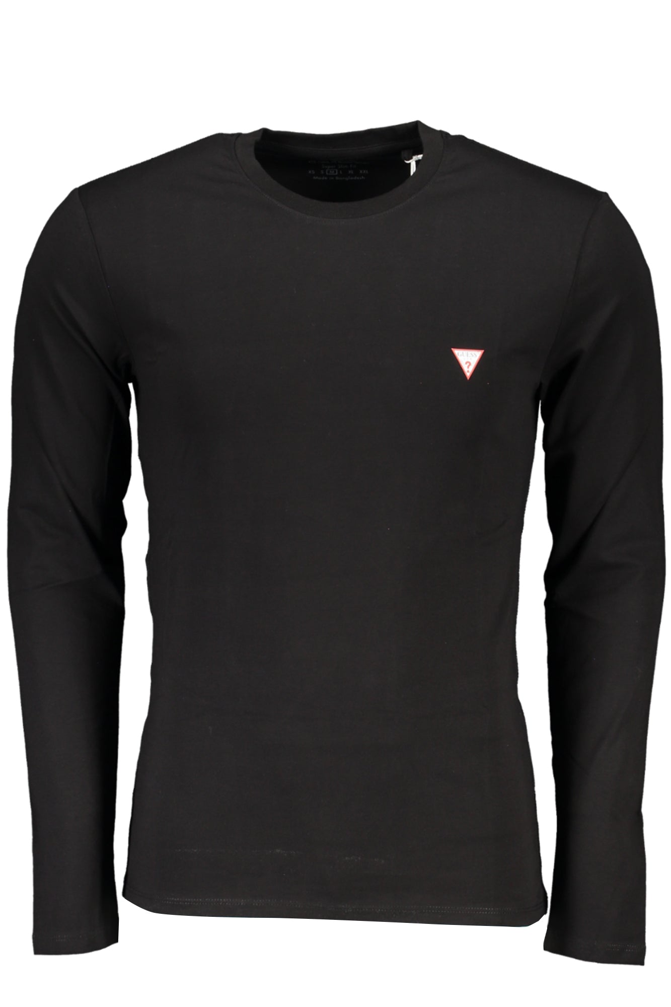 GUESS JEANS T-SHIRT MANICHE LUNGHE UOMO NERO