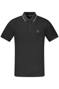 HUGO BOSS POLO MANICHE CORTE UOMO NERO