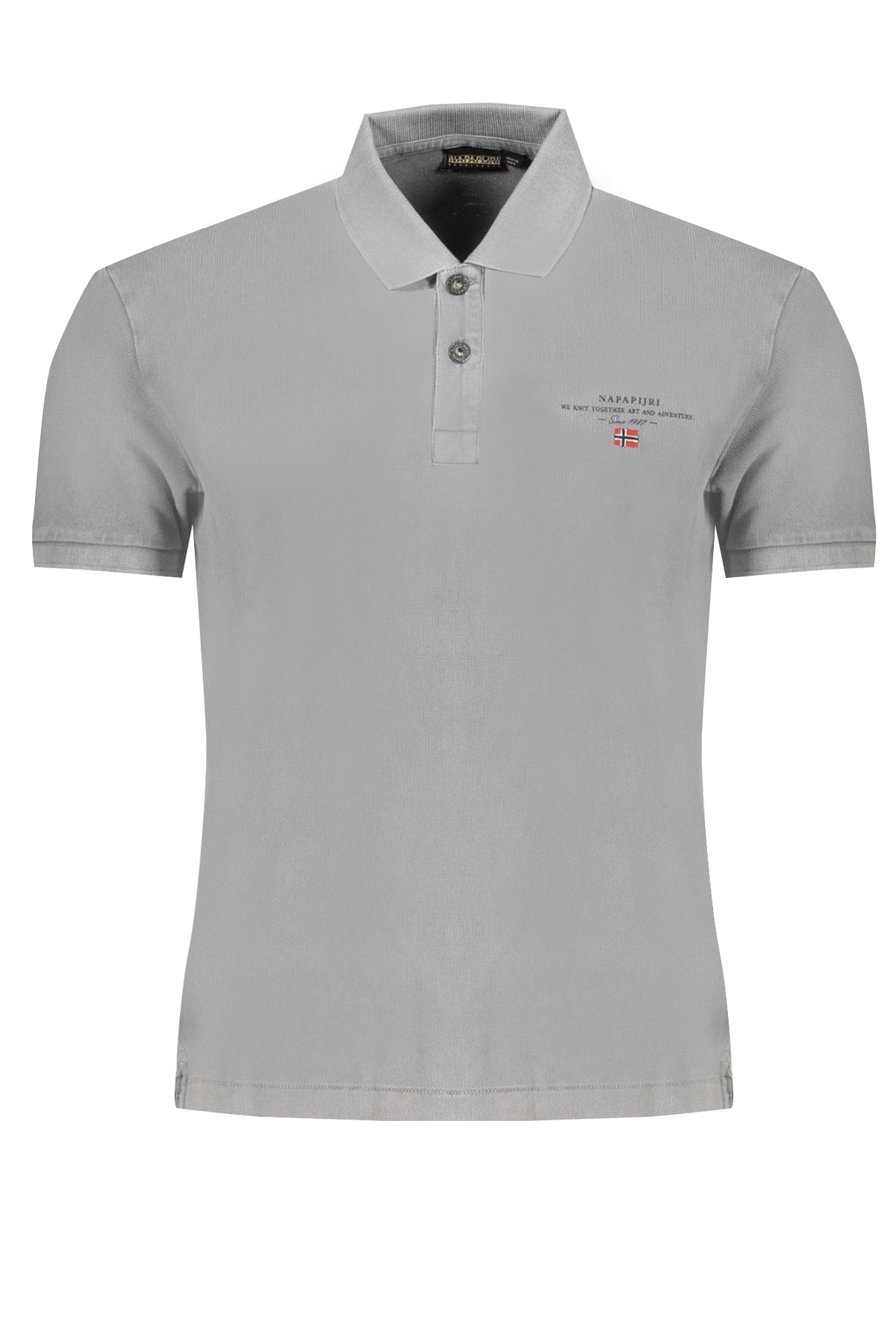 NAPAPIJRI POLO MANICHE CORTE UOMO GRIGIO