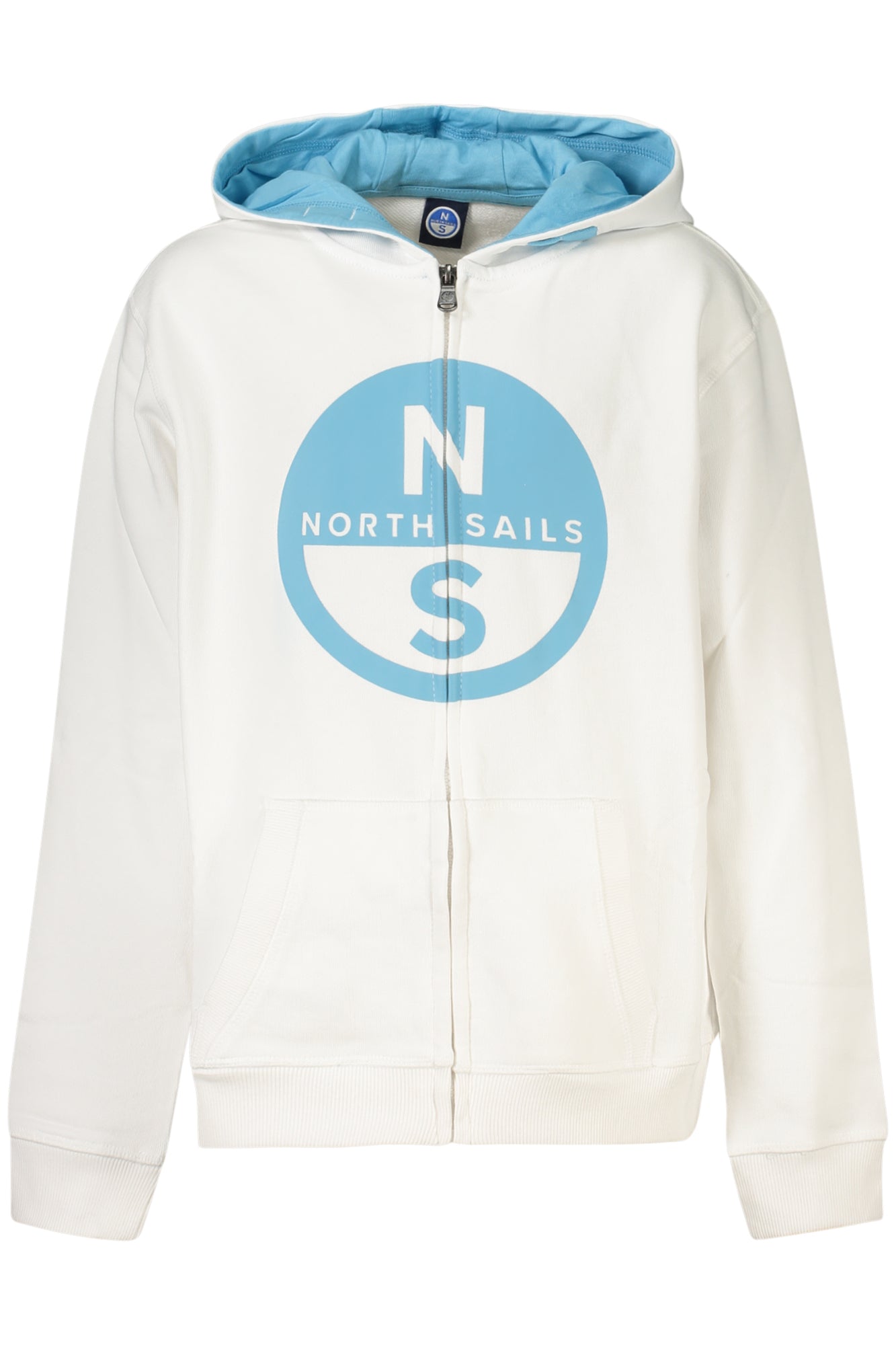 NORTH SAILS FELPA CON ZIP BAMBINO BIANCO