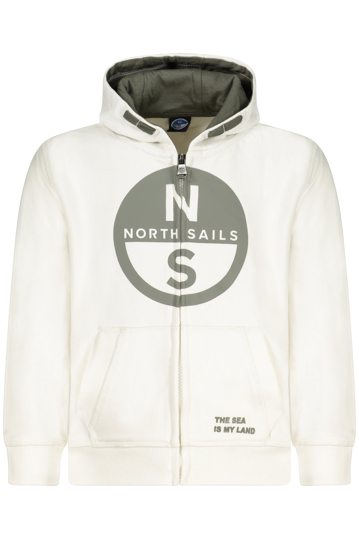 NORTH SAILS FELPA CON ZIP BAMBINO BIANCO