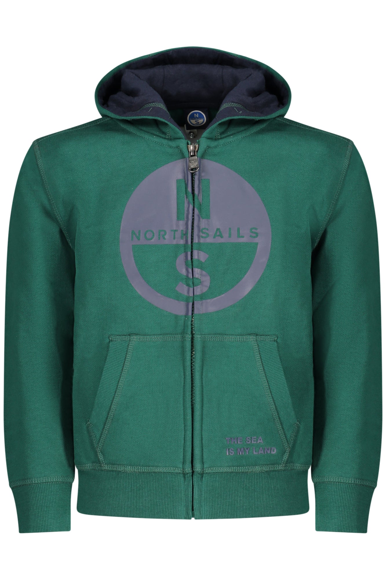 NORTH SAILS FELPA CON ZIP BAMBINO VERDE