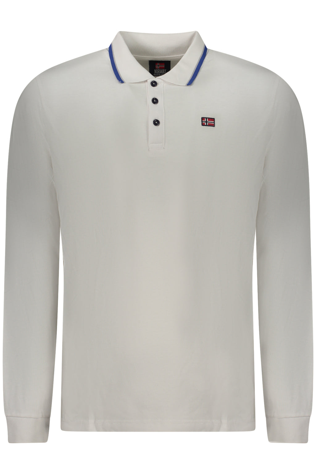 NORWAY 1963 POLO MANICHE LUNGHE UOMO BIANCO