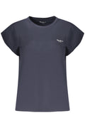 PEPE JEANS T-SHIRT MANICHE CORTE DONNA BLU
