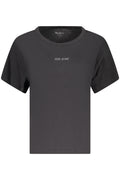 PEPE JEANS T-SHIRT MANICHE CORTE DONNA NERO