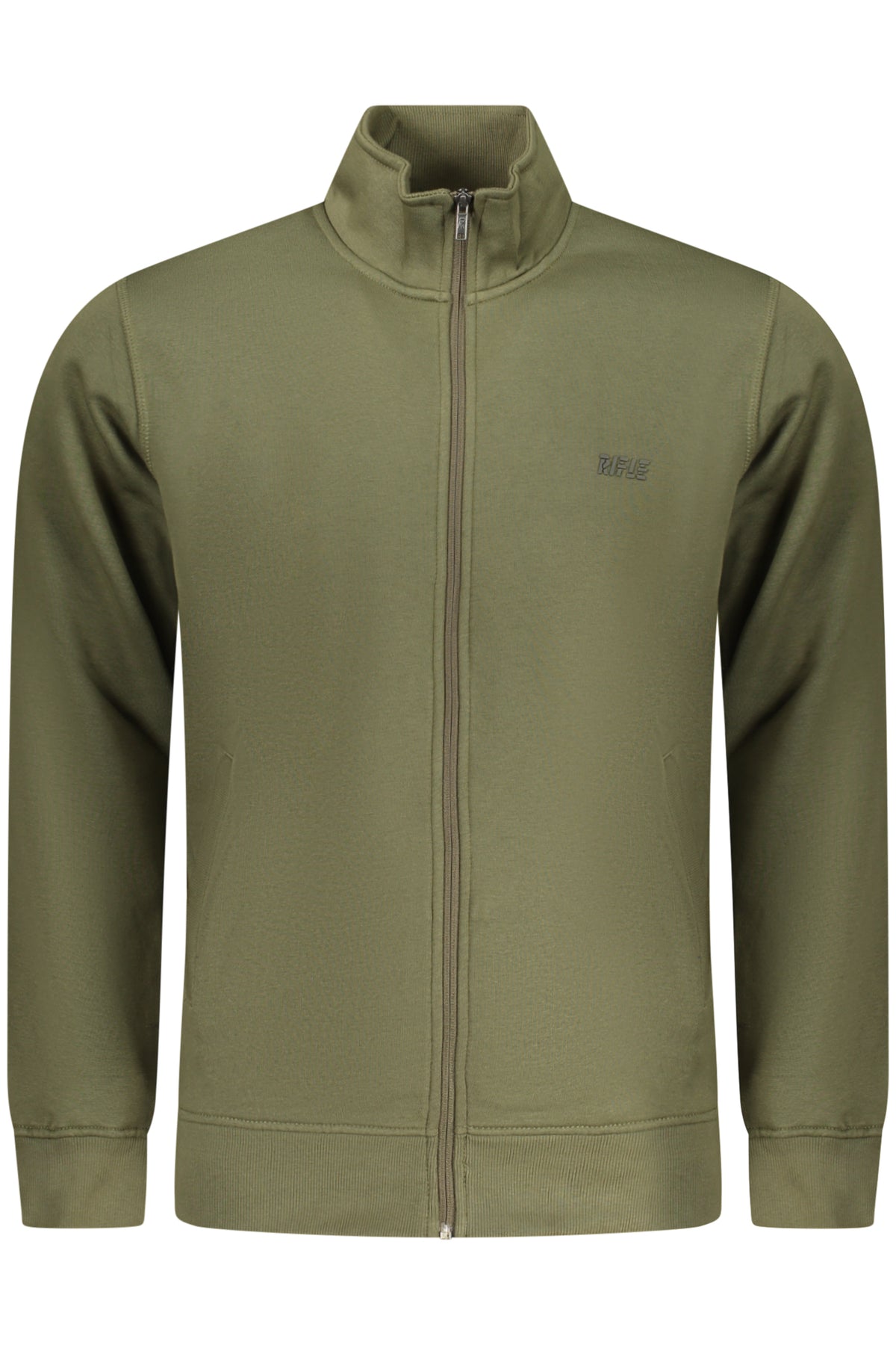 RIFLE FELPA CON ZIP UOMO VERDE