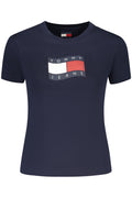 TOMMY HILFIGER T-SHIRT MANICHE CORTE DONNA BLU