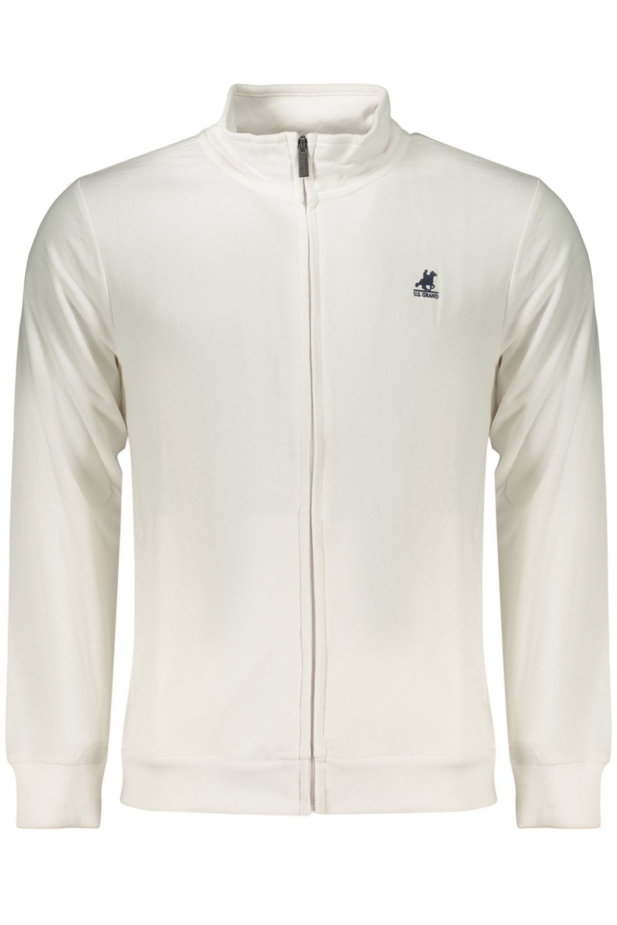 U.S. GRAND FELPA CON ZIP UOMO BIANCO