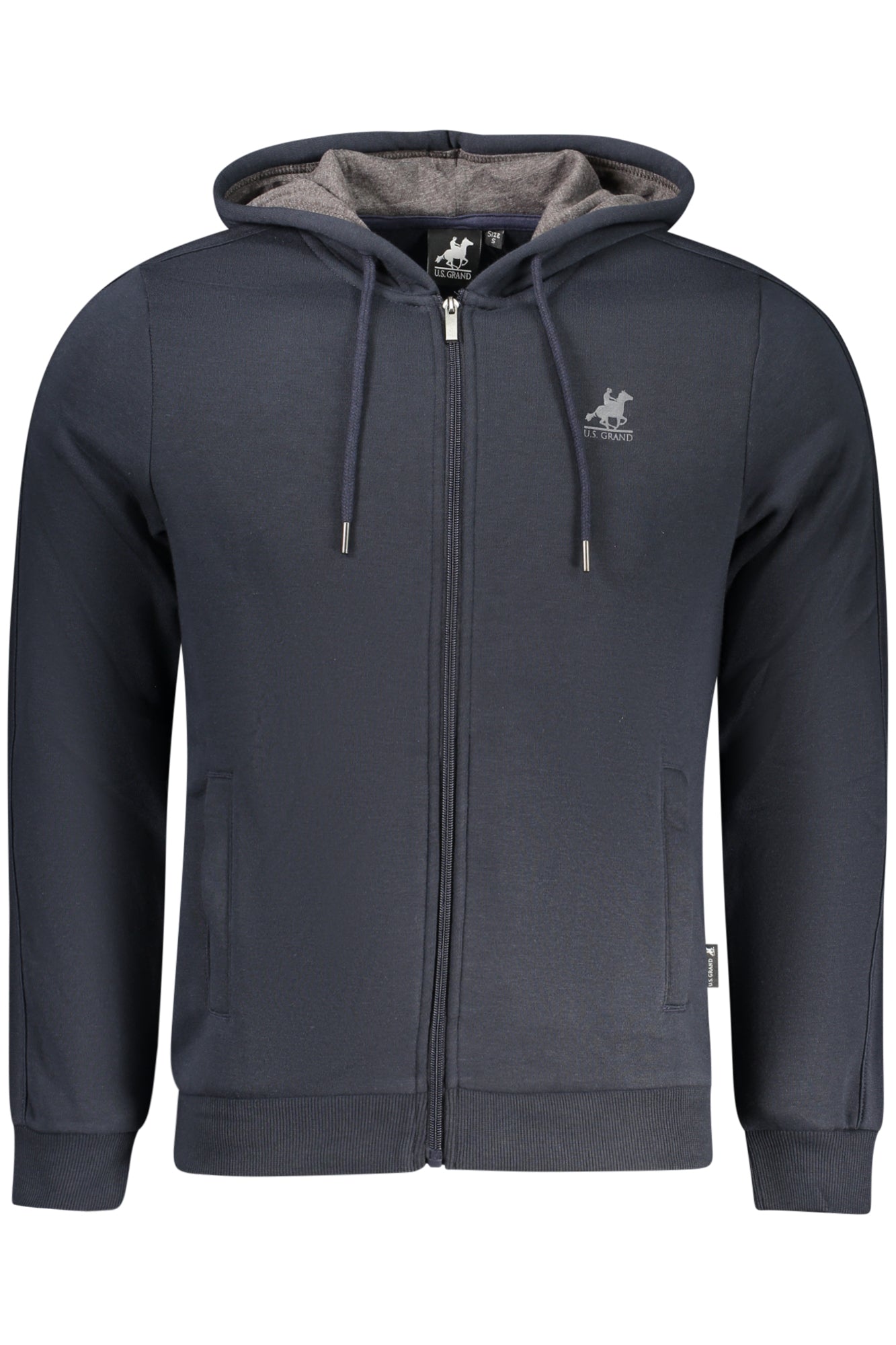 U.S. GRAND FELPA CON ZIP UOMO BLU