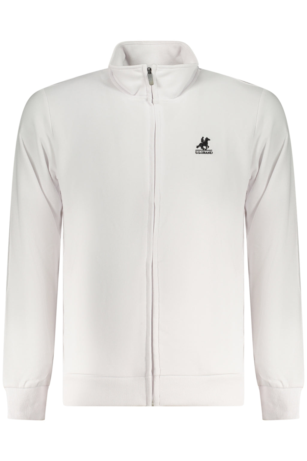 U.S. GRAND FELPA CON ZIP UOMO BIANCO