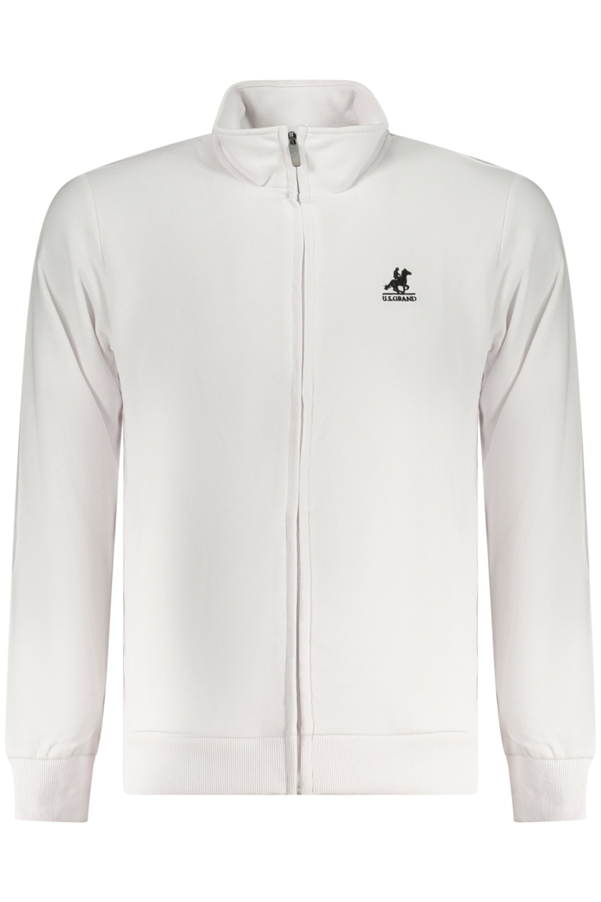 U.S. GRAND FELPA CON ZIP UOMO BIANCO