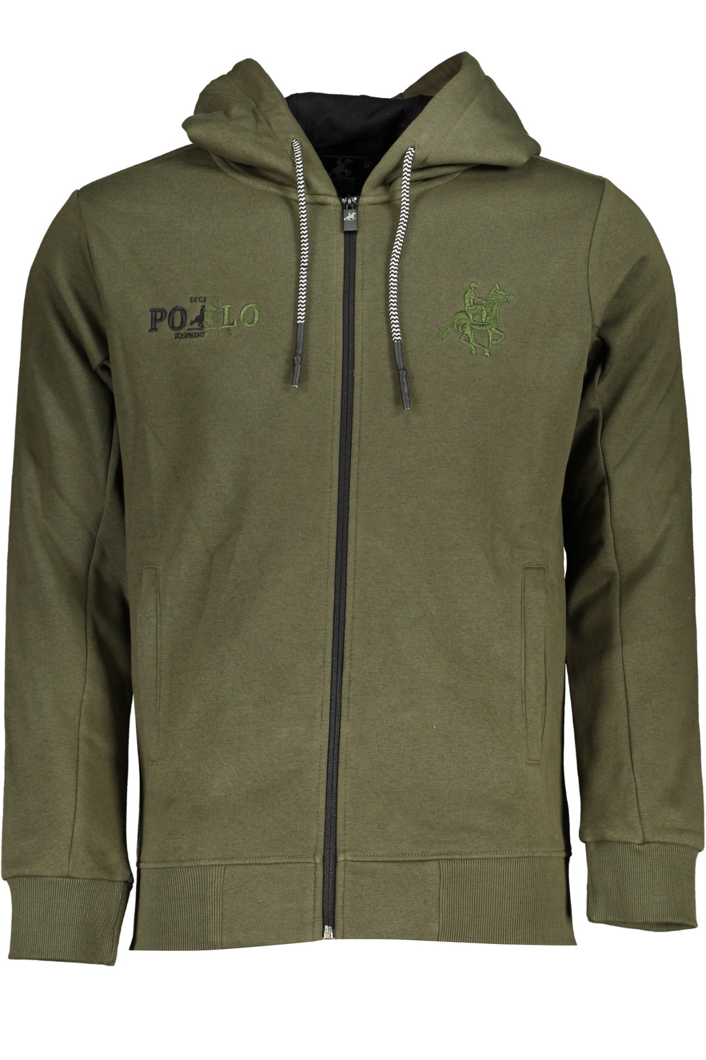 U.S. GRAND FELPA CON ZIP UOMO VERDE
