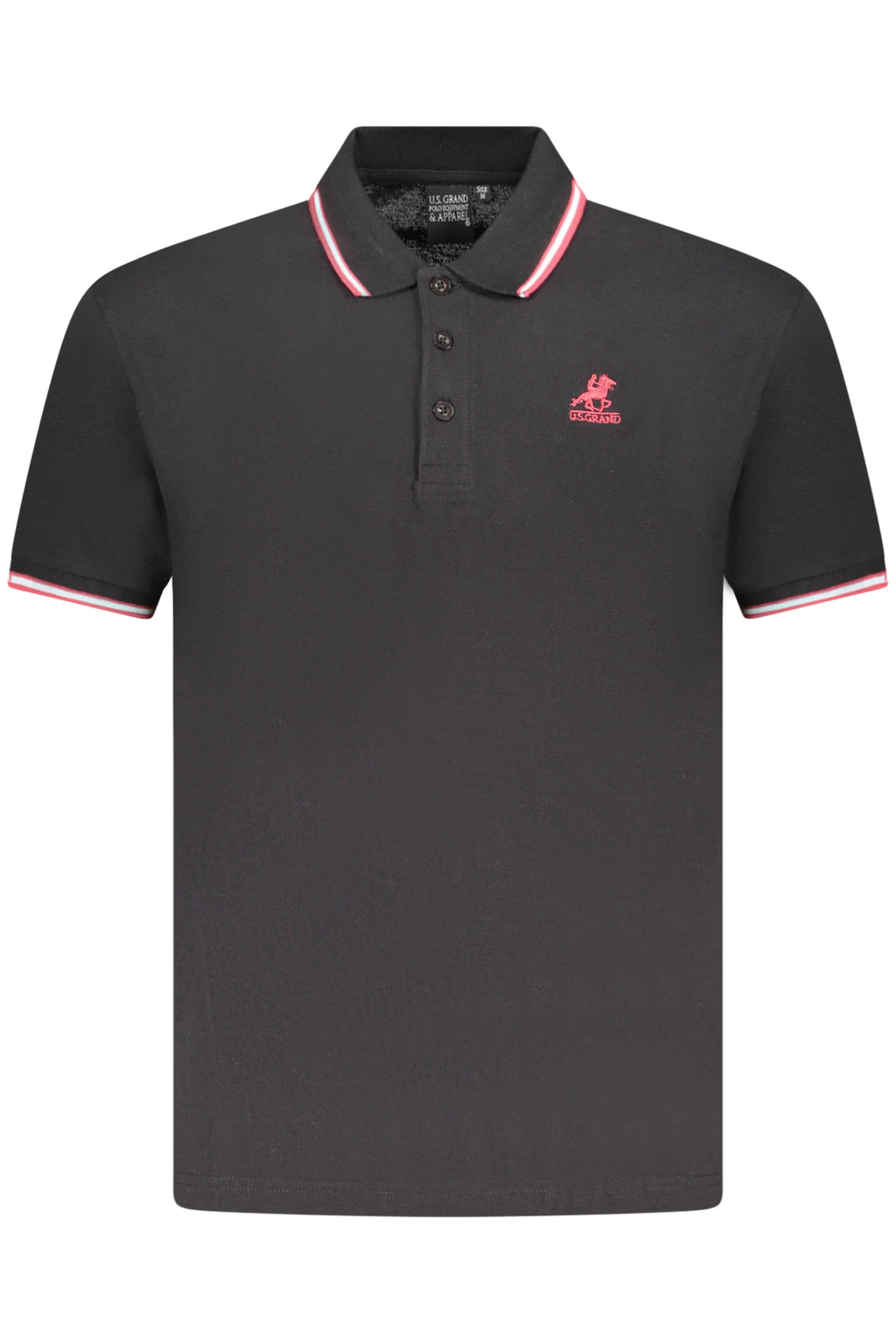 U.S. GRAND POLO MANICHE CORTE UOMO NERO