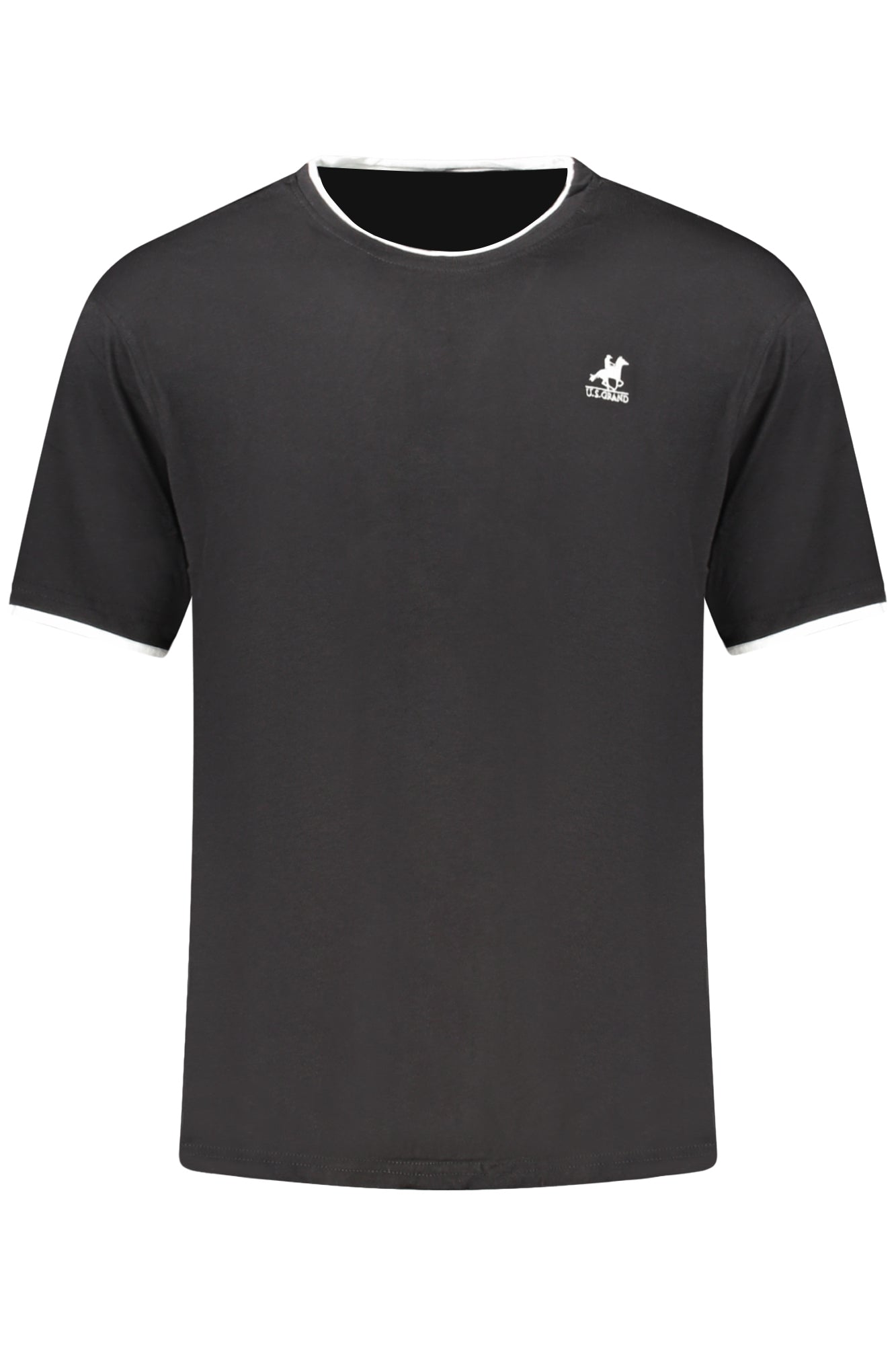 U.S. GRAND T-SHIRT MANICHE CORTE UOMO NERO