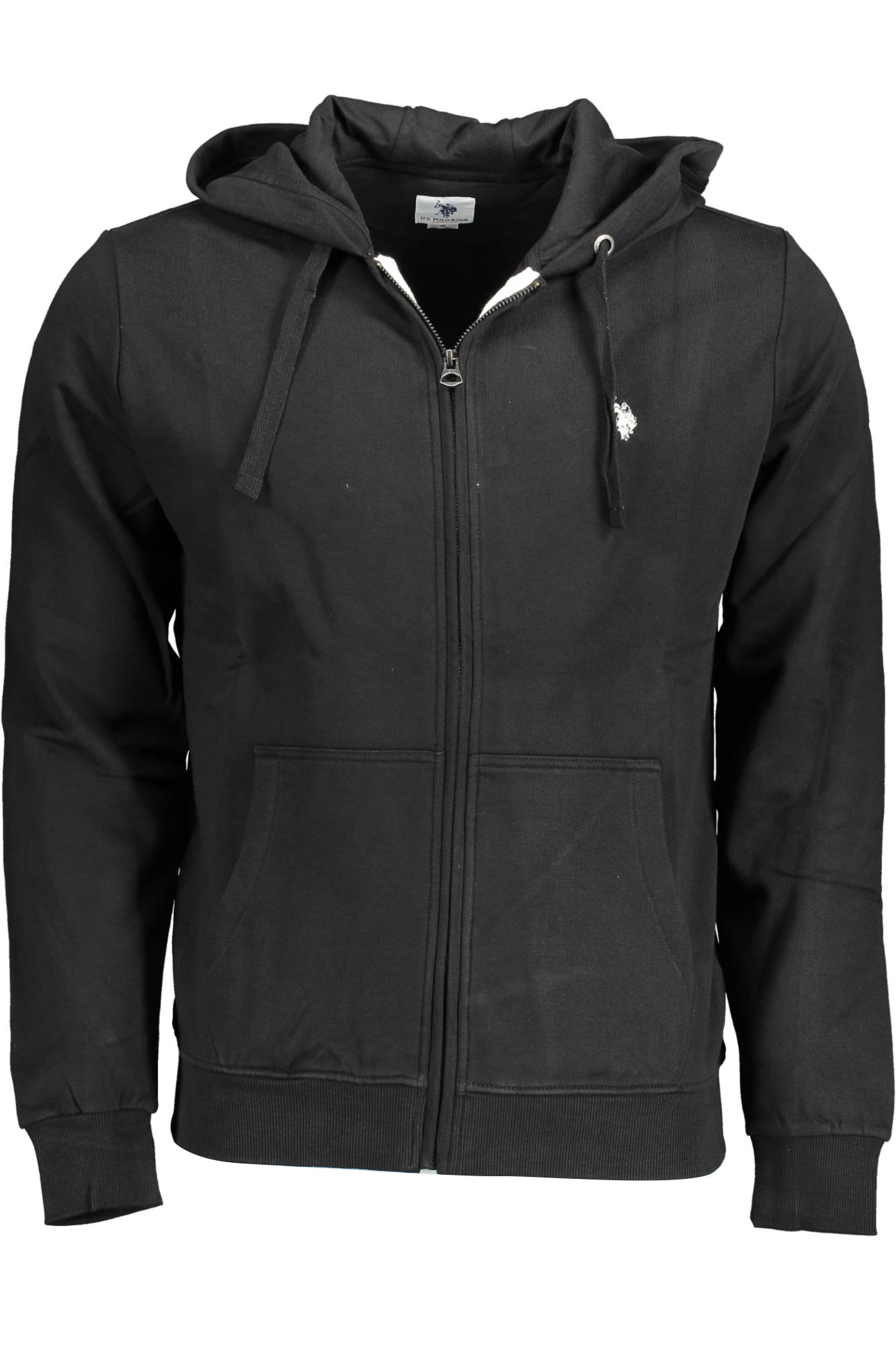 U.S. POLO ASSN. FELPA CON ZIP UOMO NERO